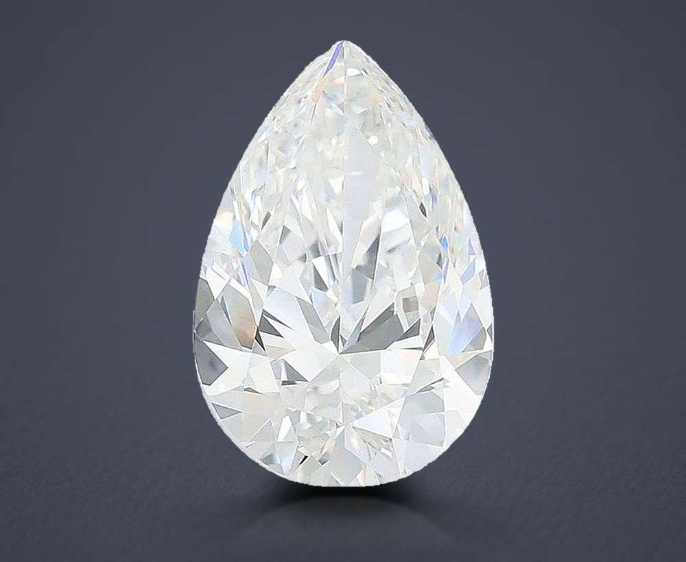 5.26ct E VVS2 Rare Carat Ideal Cut Pear Lab Grown Diamond