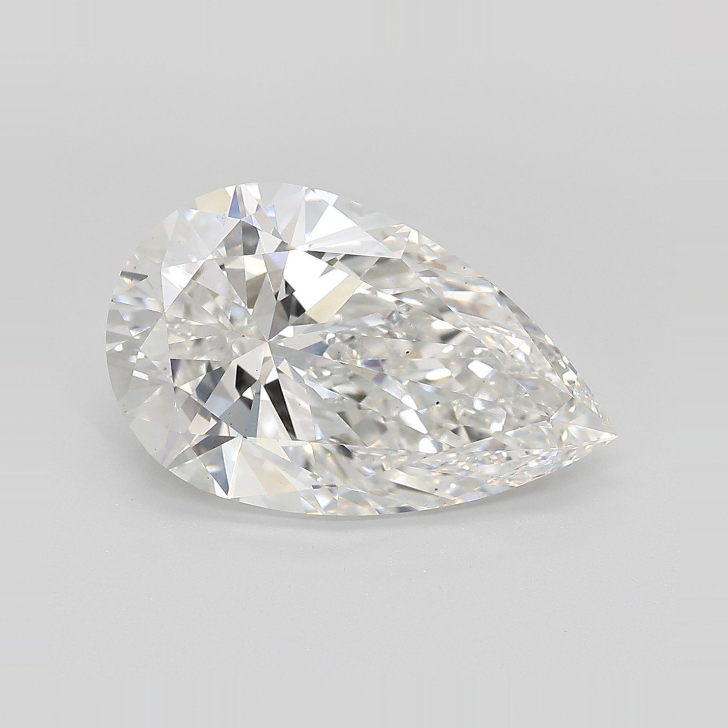 6.01ct F VS2 Rare Carat Ideal Cut Pear Lab Grown Diamond