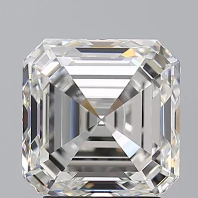 3.24ct G VVS2 Rare Carat Ideal Cut Asscher Diamond