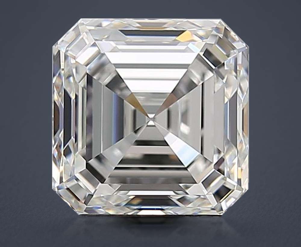 3.24ct G VVS2 Rare Carat Ideal Cut Asscher Diamond