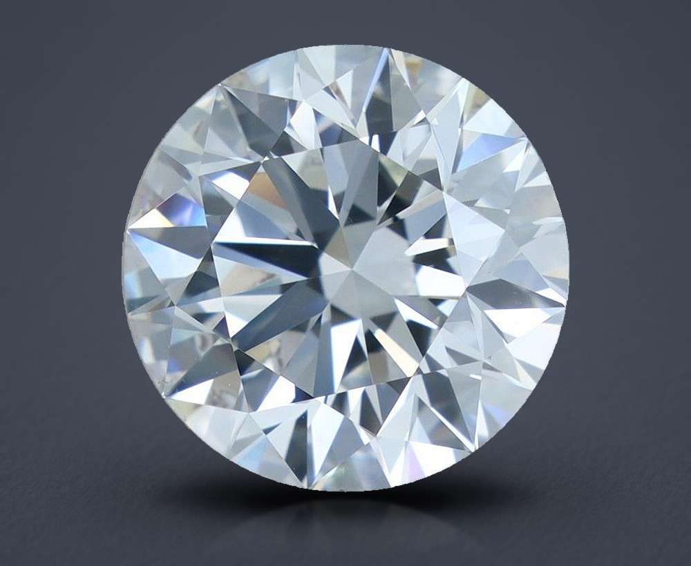 4.08ct J VS2 Rare Carat Ideal Cut Round Diamond