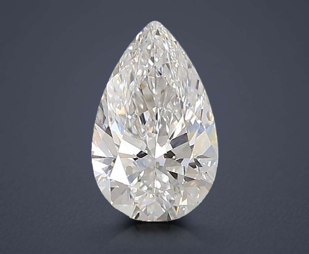 1.38ct D VVS2 Rare Carat Ideal Cut Pear Lab Grown Diamond