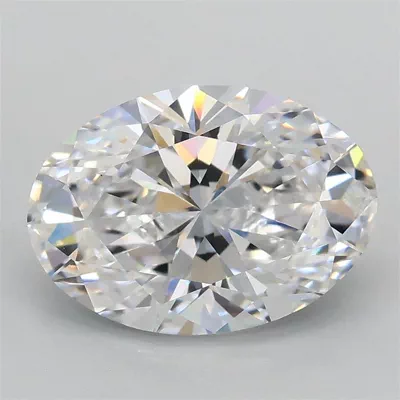 2.01ct D VVS2 Rare Carat Ideal Cut Oval Lab Grown Diamond