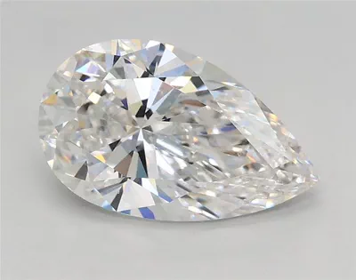 1.49ct E VVS2 Rare Carat Ideal Cut Pear Lab Grown Diamond