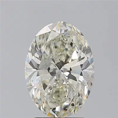 3.03ct K SI2 Rare Carat Ideal Cut Oval Diamond