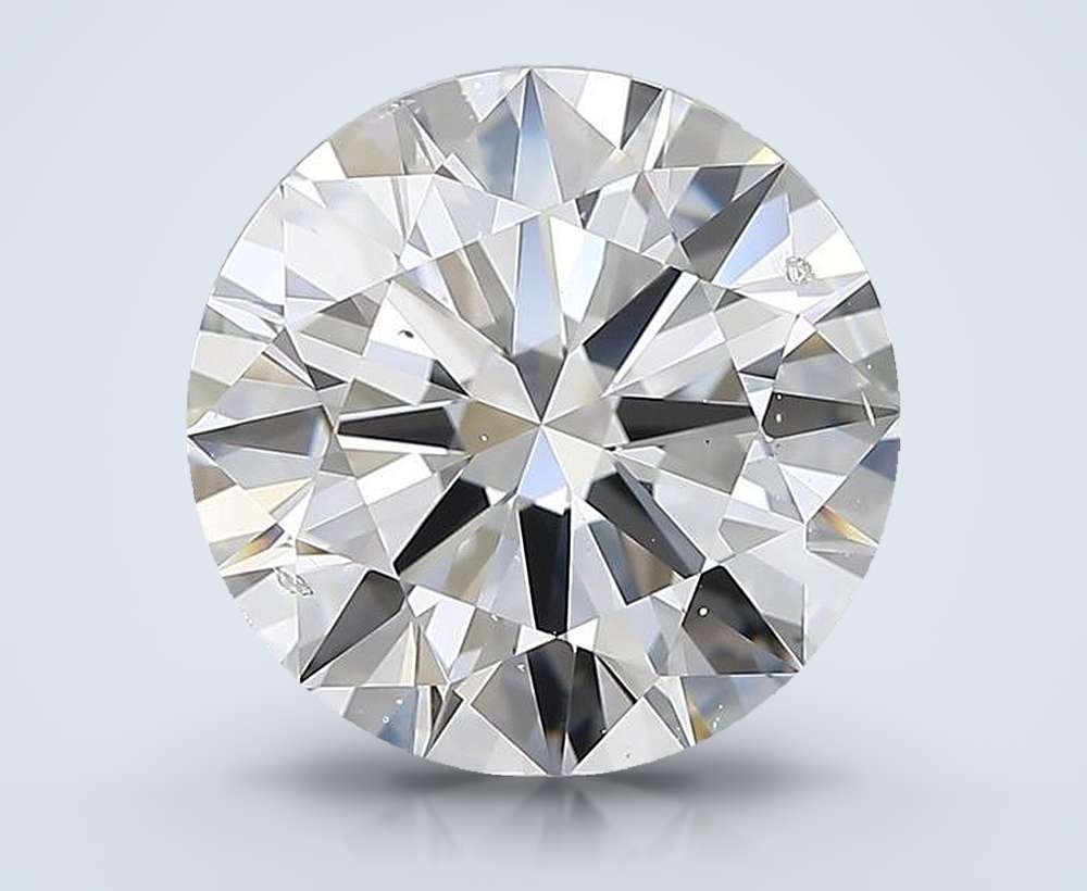 3.73ct D SI2 Rare Carat Ideal Cut Round Diamond