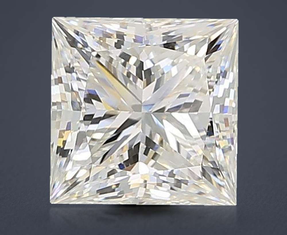 3.04ct F VS1 Rare Carat Ideal Cut Princess Lab Grown Diamond