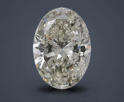 5.01ct I SI2 Rare Carat Ideal Cut Oval Diamond