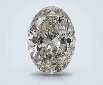 5.01ct I SI2 Rare Carat Ideal Cut Oval Diamond