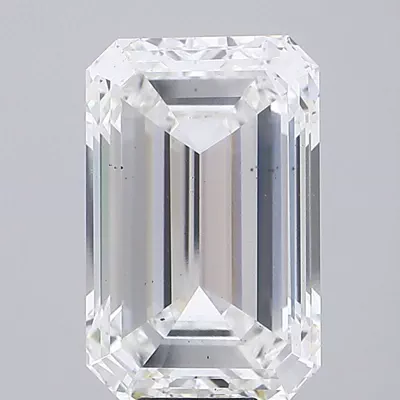 15.03ct F VS2 Very Good Cut Emerald Lab Grown Diamond