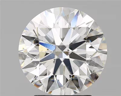 3.02ct I SI2 Rare Carat Ideal Cut Round Diamond