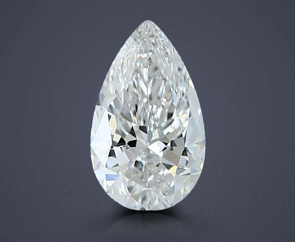 1.56ct F VS1 Rare Carat Ideal Cut Pear Lab Grown Diamond