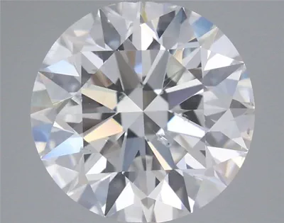 3.08ct D SI2 Rare Carat Ideal Cut Round Diamond