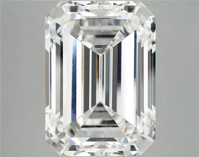 12.15ct F VVS2 Rare Carat Ideal Cut Emerald Lab Grown Diamond