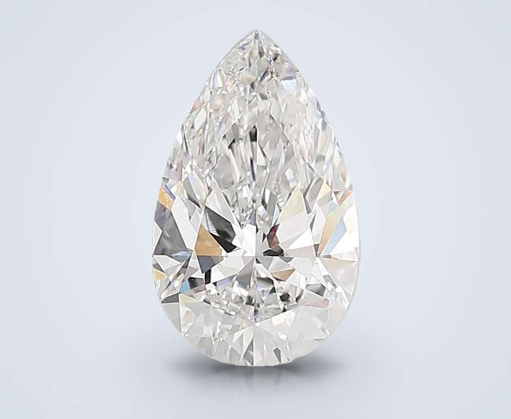 7.07ct E VVS2 Rare Carat Ideal Cut Pear Lab Grown Diamond