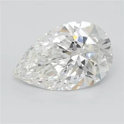5.04ct F VVS2 Rare Carat Ideal Cut Pear Lab Grown Diamond