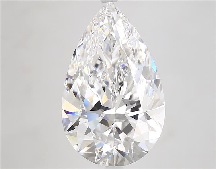 6.05ct D FL Rare Carat Ideal Cut Pear Diamond