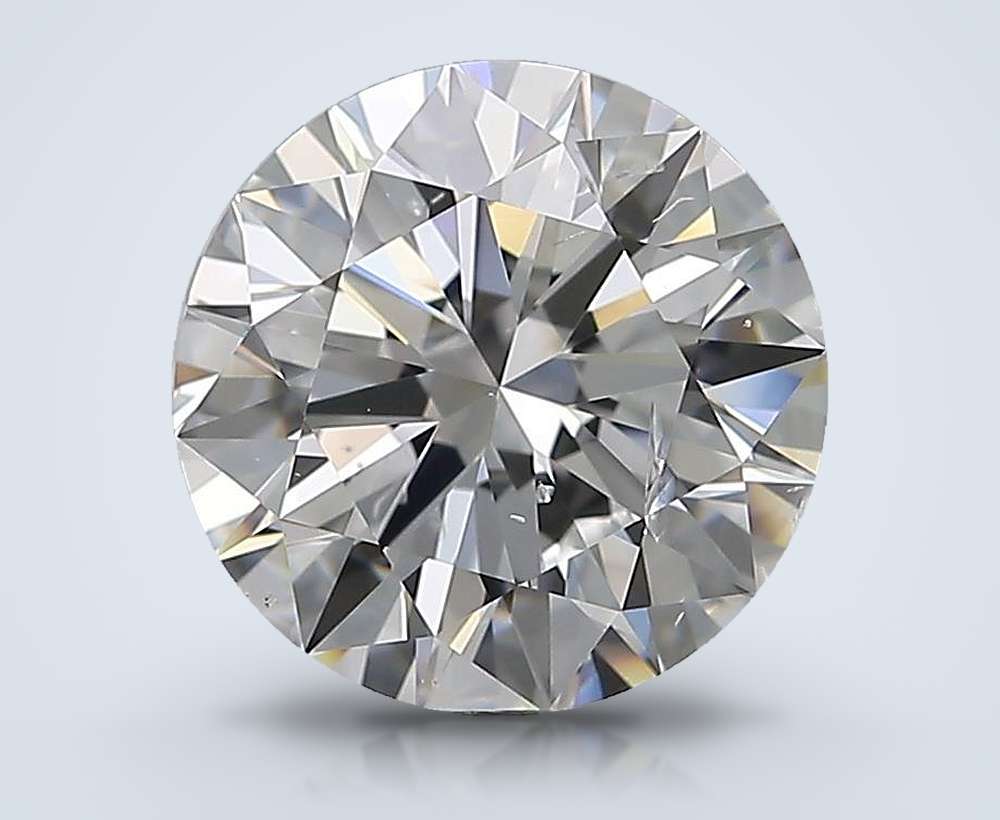 2.81ct D SI2 Rare Carat Ideal Cut Round Diamond