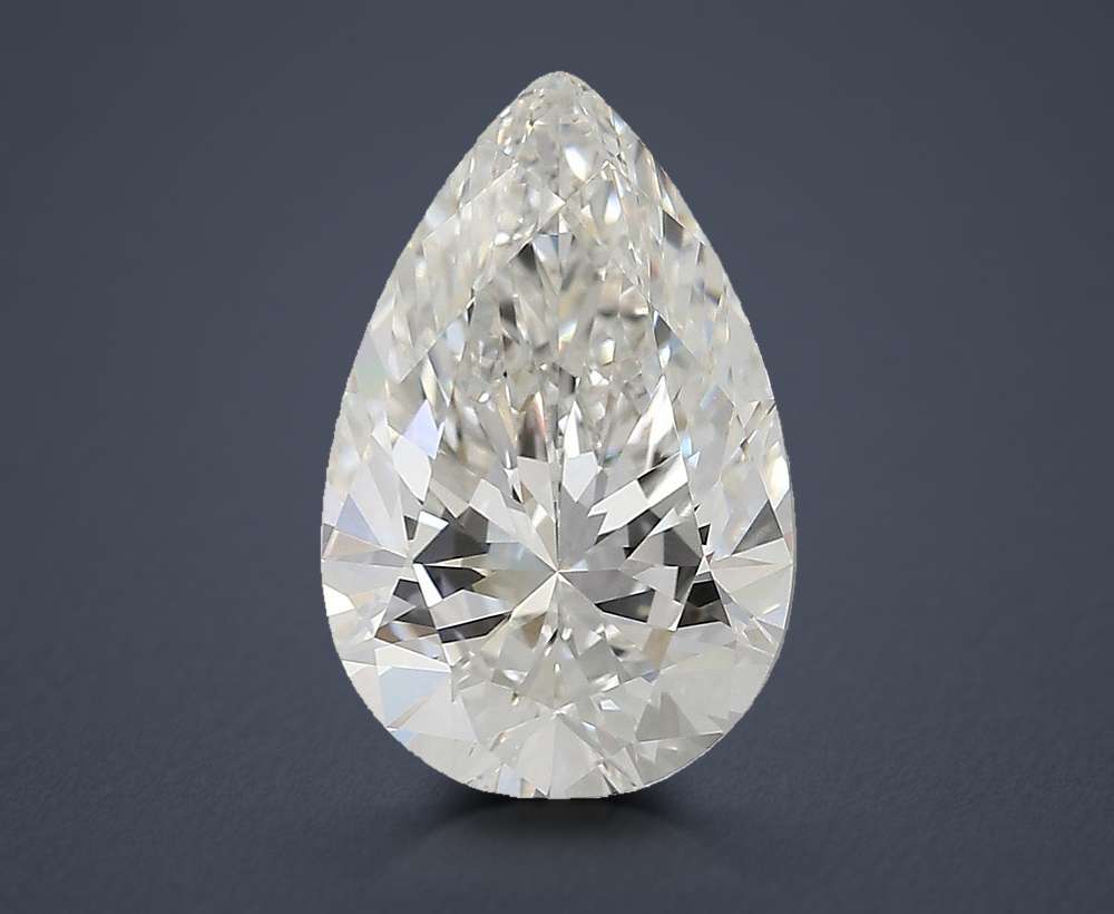 4.20ct F VVS2 Rare Carat Ideal Cut Pear Lab Grown Diamond