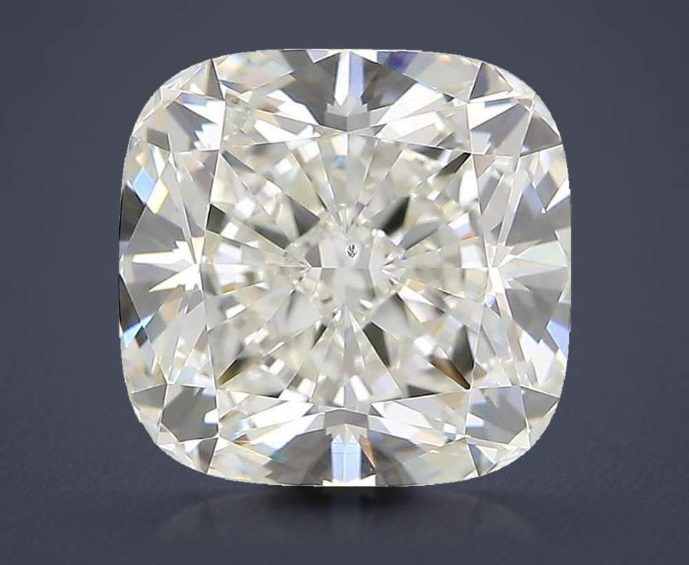 3.01ct J VS2 Rare Carat Ideal Cut Cushion Diamond