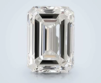 4.05ct F VVS2 Very Good Cut Emerald Lab Grown Diamond
