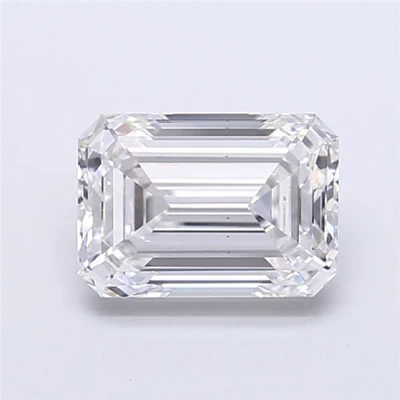 2.10ct D VS1 Rare Carat Ideal Cut Emerald Lab Grown Diamond
