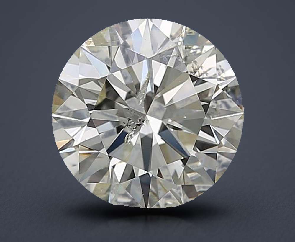2.65ct K SI2 Rare Carat Ideal Cut Round Diamond