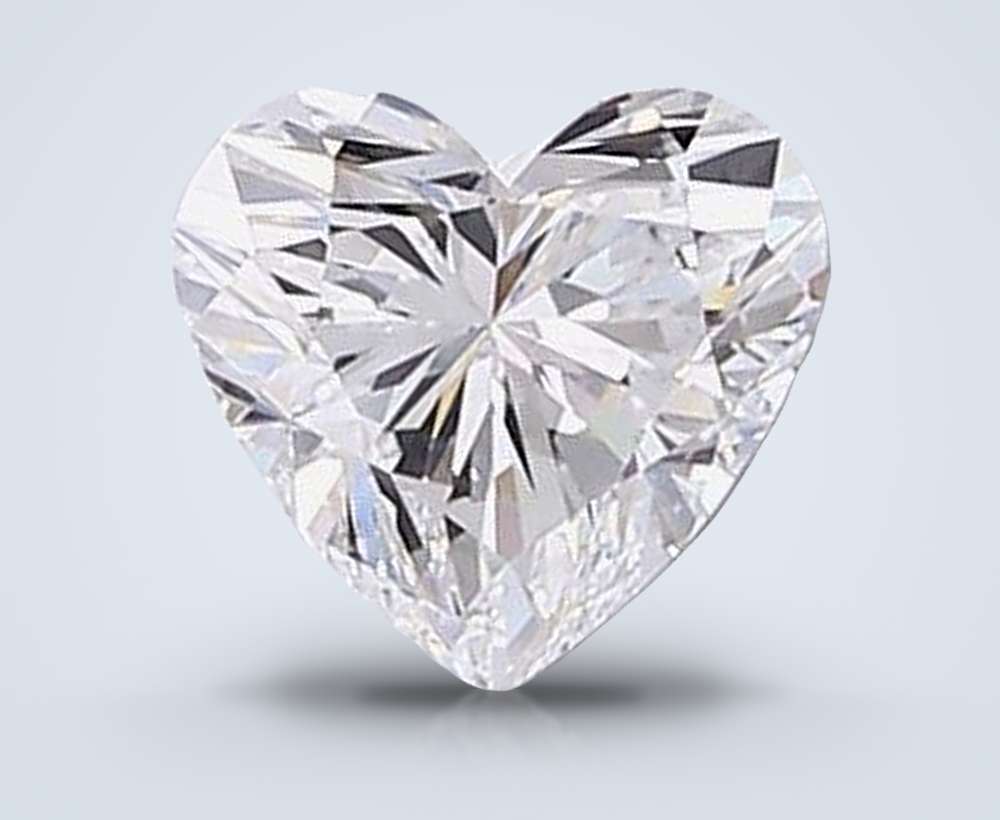 1.01ct D VS1 Rare Carat Ideal Cut Heart Lab Grown Diamond