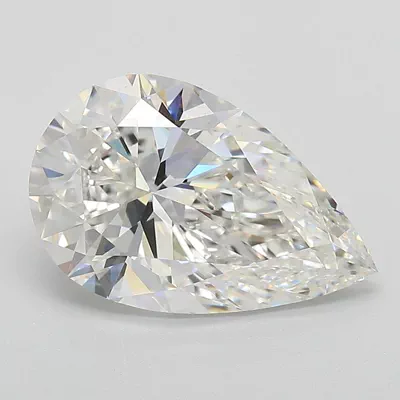 3.09ct F VS1 Rare Carat Ideal Cut Pear Lab Grown Diamond