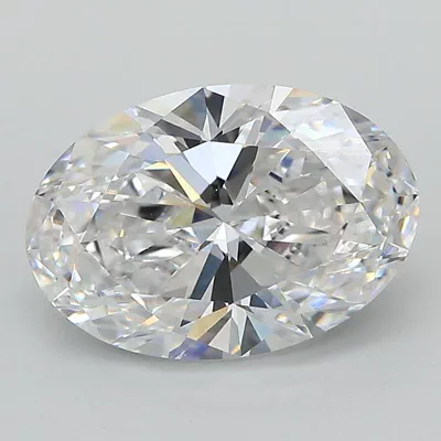 3.07ct D VVS2 Rare Carat Ideal Cut Oval Lab Grown Diamond