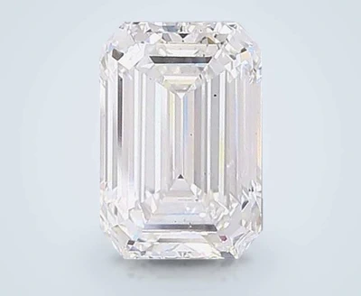 5.03ct G VS2 Rare Carat Ideal Cut Emerald Lab Grown Diamond