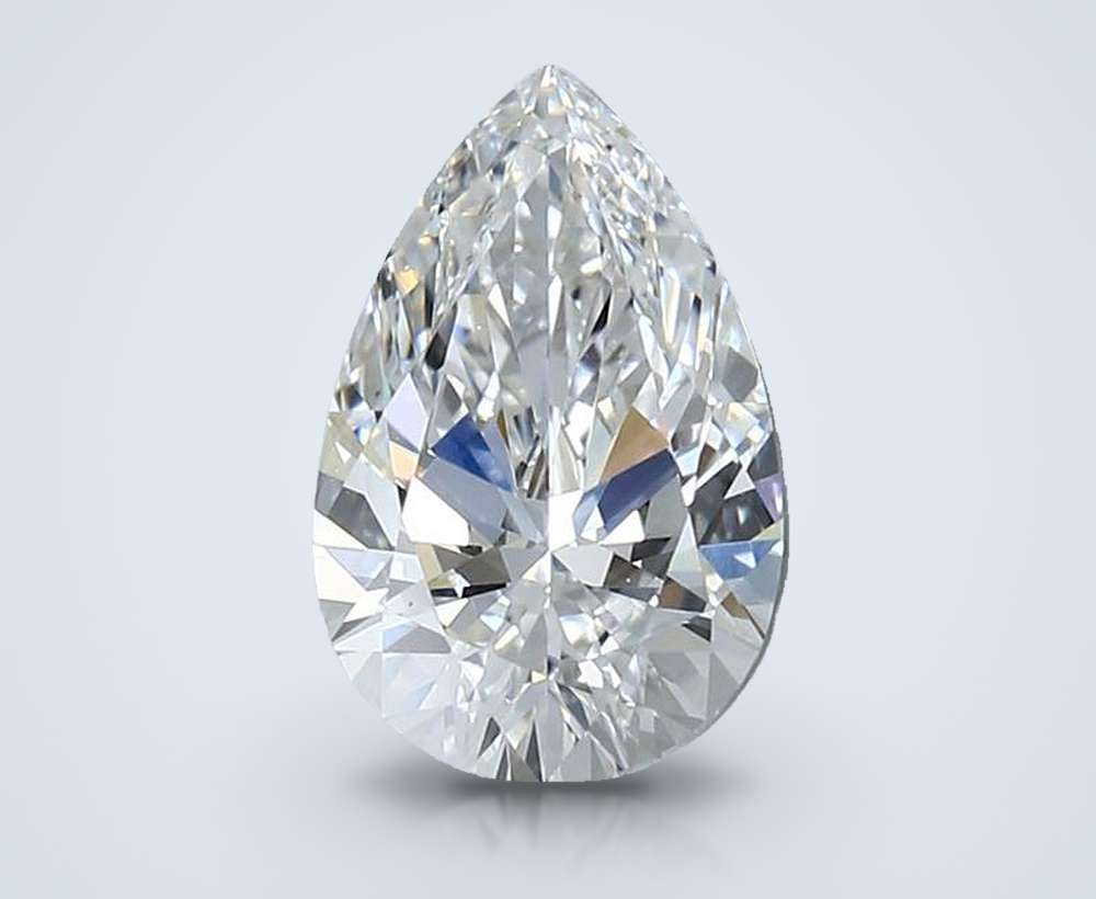 2.01ct F VS1 Rare Carat Ideal Cut Pear Lab Grown Diamond