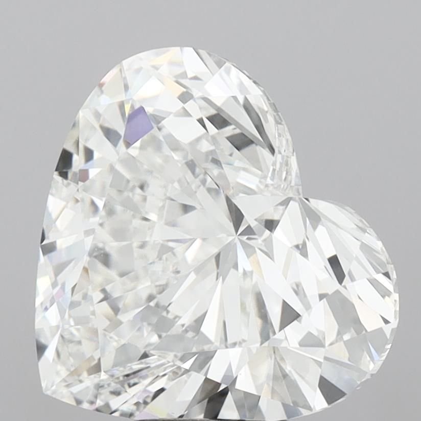 6.56ct F VVS2 Rare Carat Ideal Cut Heart Lab Grown Diamond