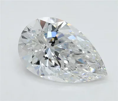 4.01ct E VVS2 Rare Carat Ideal Cut Pear Lab Grown Diamond
