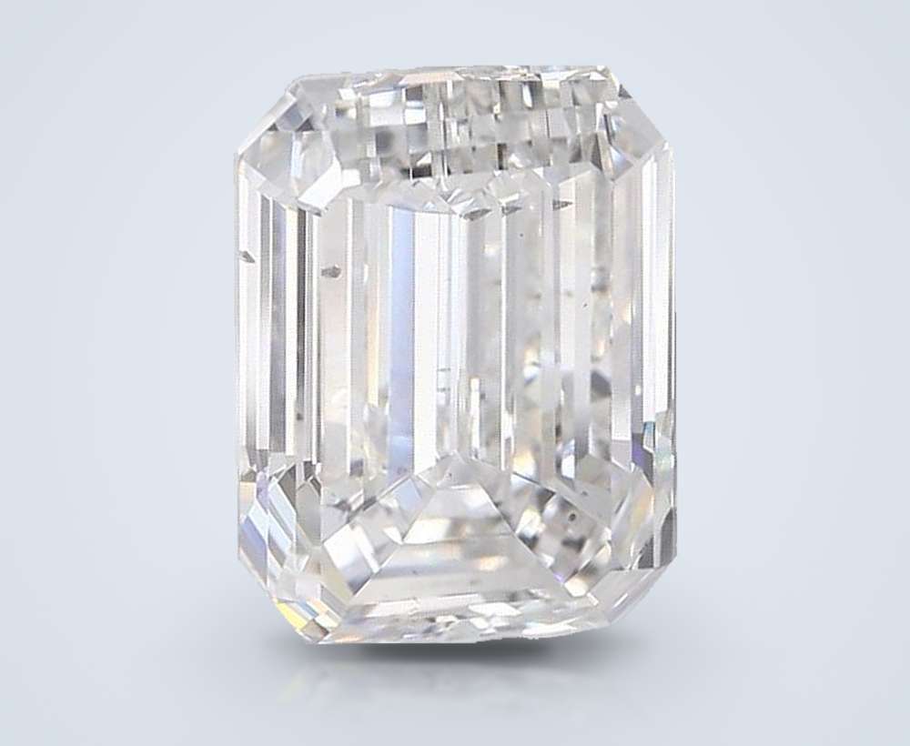 10.01ct G SI1 Rare Carat Ideal Cut Emerald Lab Grown Diamond