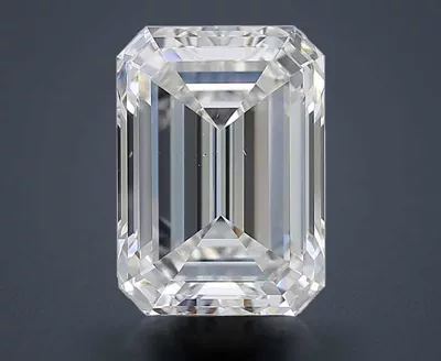 5.05ct F VS2 Rare Carat Ideal Cut Emerald Diamond