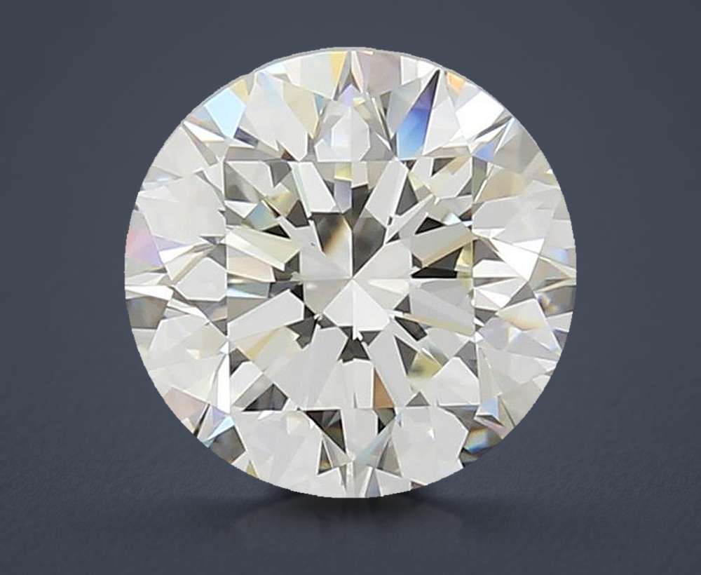 3.00ct K VVS2 Rare Carat Ideal Cut Round Diamond