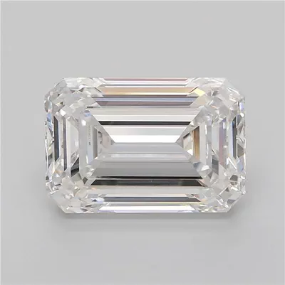 10.04ct F VVS2 Excellent Cut Emerald Lab Grown Diamond