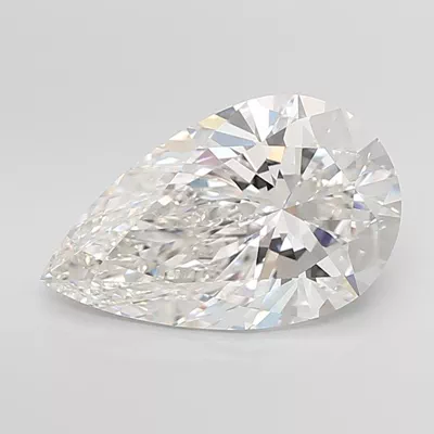 6.51ct G VVS2 Rare Carat Ideal Cut Pear Lab Grown Diamond