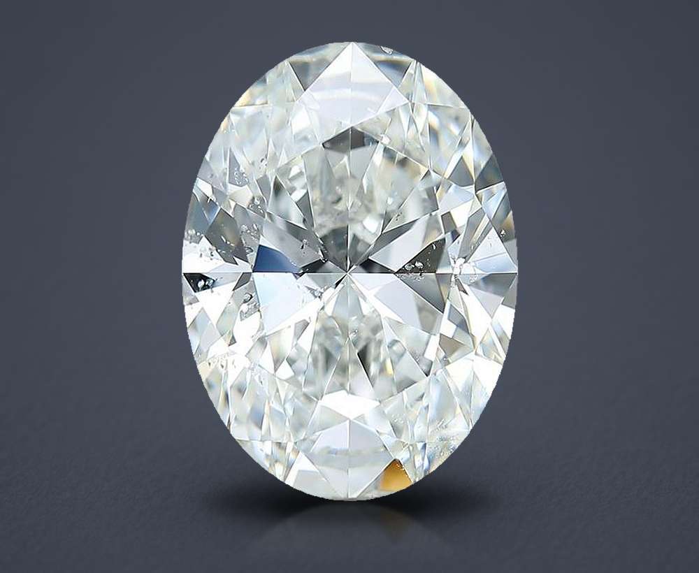 5.02ct H SI2 Rare Carat Ideal Cut Oval Diamond