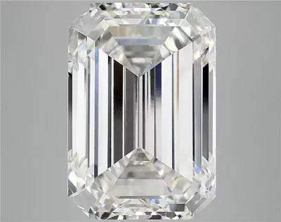 12.40ct F VVS2 Rare Carat Ideal Cut Emerald Lab Grown Diamond