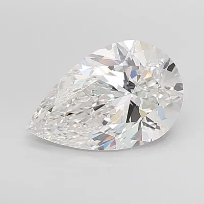 5.01ct F VVS2 Rare Carat Ideal Cut Pear Lab Grown Diamond