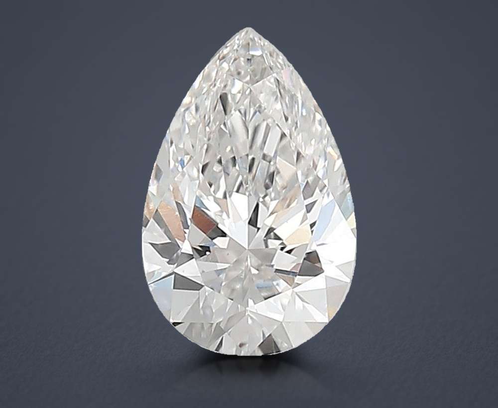 2.10ct E VVS2 Rare Carat Ideal Cut Pear Lab Grown Diamond