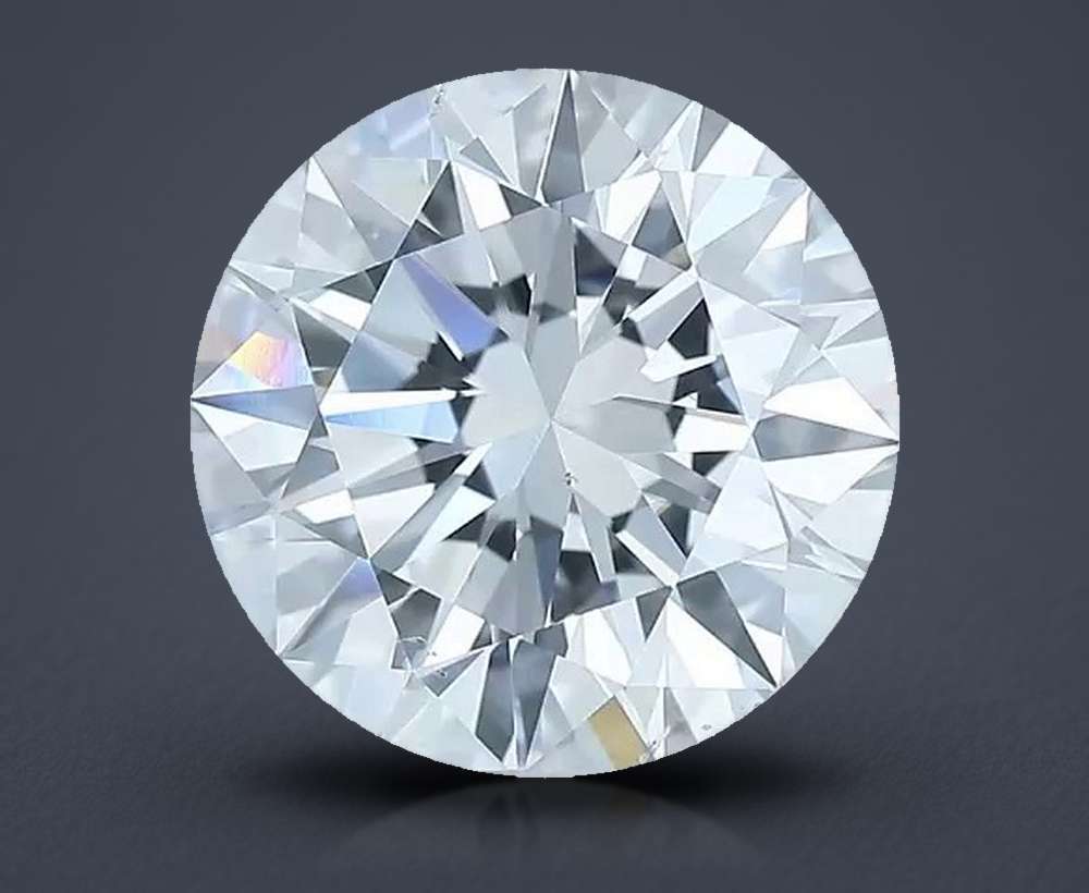 4.03ct D SI2 Rare Carat Ideal Cut Round Diamond