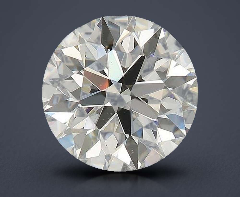 3.41ct I VVS2 Rare Carat Ideal Cut Round Diamond