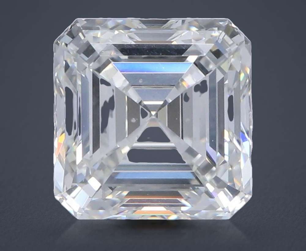 1.70ct H VS2 Rare Carat Ideal Cut Asscher Diamond