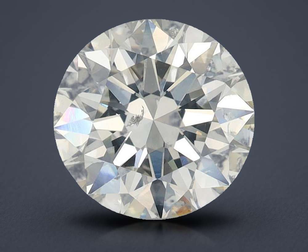 2.70ct J SI2 Rare Carat Ideal Cut Round Diamond