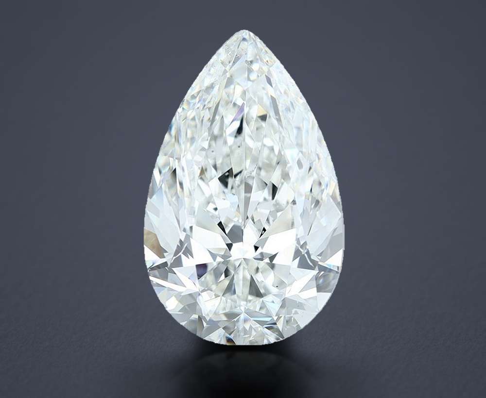 7.02ct I SI1 Rare Carat Ideal Cut Pear Diamond