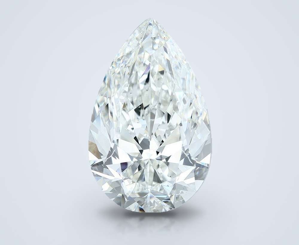 7.02ct I SI1 Rare Carat Ideal Cut Pear Diamond