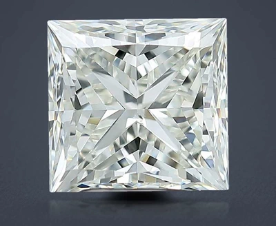 3.04ct J SI1 Rare Carat Ideal Cut Princess Diamond
